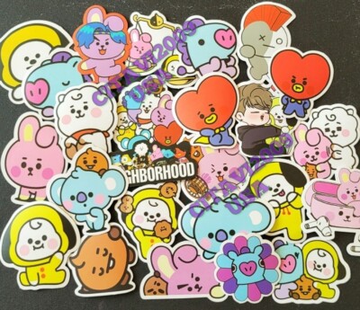 BT21 BTS STICKERS #2 set. CARTOON WATERPROOF DECAL KOREAN KPOP