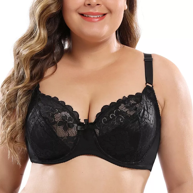 PLUS SIZE UK Ladies 36-50 B/C/D/DD/EF New Lingerie Underwired Full Coverage  Bra