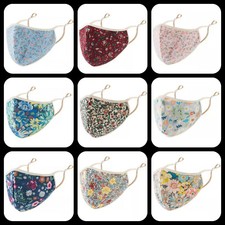 Flower Face Mask Floral Cover Washable Reusable Breathable Adjustable Choose 