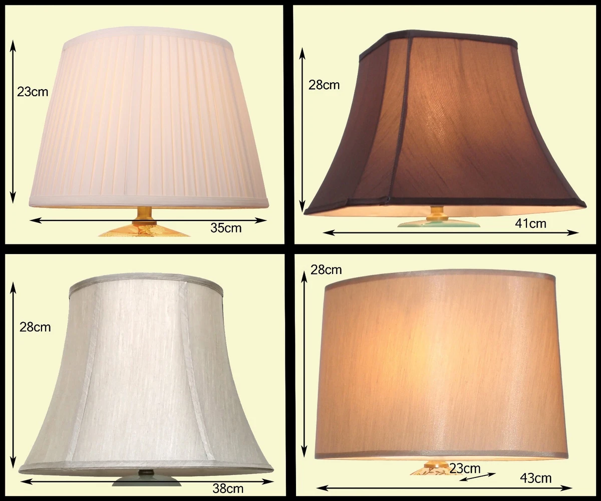 Large Table Lamp Shades Silky Fabric Lampshade Brand New Fast Delivery