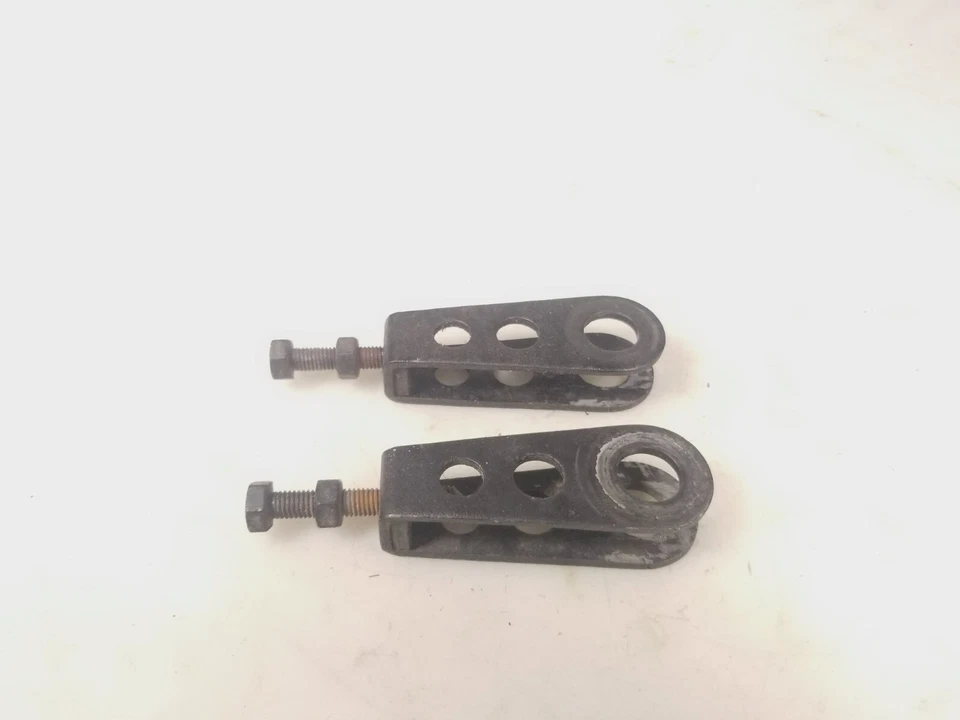 1977 77 Kawasaki KH400 S3 Rear Chain Axle Adjusters Set  Free Shipping - Image 2 of 4