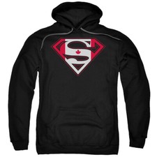 SUPERMAN CANADIAN SHIELD Licensed Adult Hooded Sweatshirt Hoodie SM-5XL