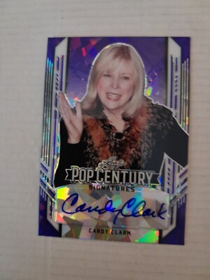 Candy Clark /10 Crystal Purple Autograph Card 2021 Leaf Pop Century