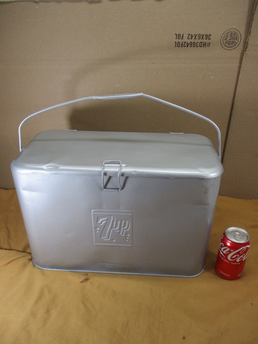 ヴィンテージ 50s 7UP 大型 アルミクーラーボックス シルバーカラー ヴィンテージ VINTAGE 50s 7UP 大型 アルミクーラーボックス シルバー