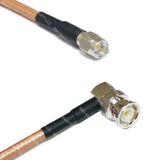 RG400 SMA MALE to BNC MALE ANGLE RF Cable FAST-SHIP LOT