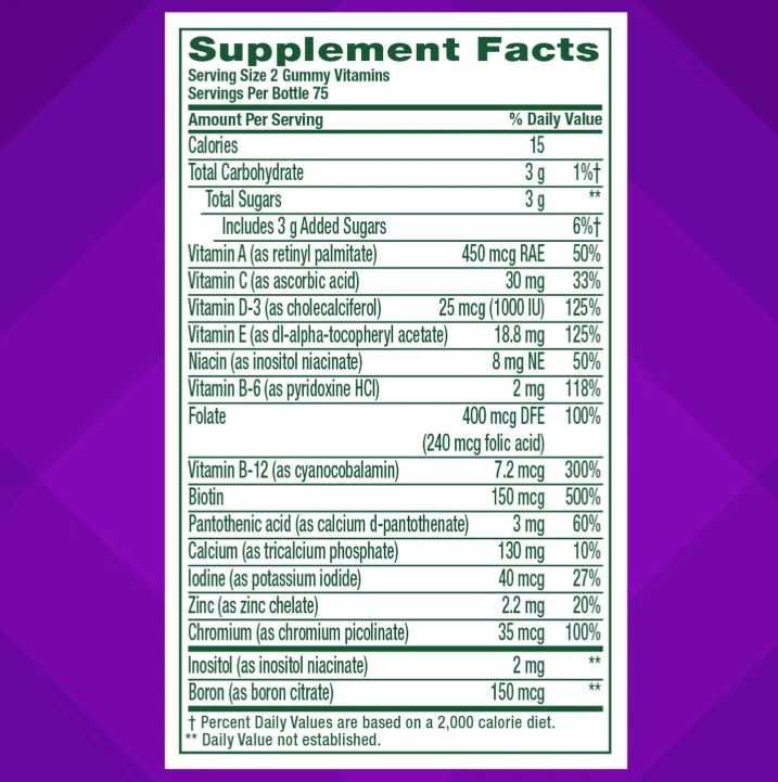 Vitafusion Womens Multivitamin Gummies, Berry Flavored Daily Vitamins for...  - Image 4 of 4