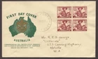 Scarce 1952 Australia Pan Pacific SCOUT Jamboree GUTHRIE Block of 4 FDC