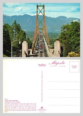 Postkarte - Lions Gate Bridge, Vancouver, British Columbia, Kanada UNBESPIELT