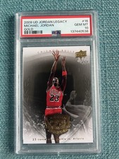 2009 Upper Deck Legacy Gold #16 Michael Jordan PSA 10 Hall of Fame Set