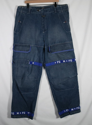 Vintage Marithe Francois Girbaud Jeans Mens 40x34 Blue Baggy Shuttle Tape Y2K