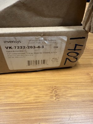 Invensys VK-7222-203-4-3 Valve Assembly 1/2  Reduced Port, 2-Way Stem Up Closed
