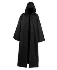 Medieval Robe Costume Priest Outfit Wizard Cloak Renaissance Fair Medium Black