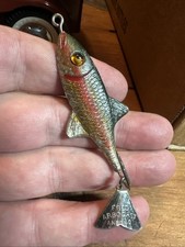 FRED ARBOGAST TIN LIZ - GLASS EYES Early Great Paint Rainbow