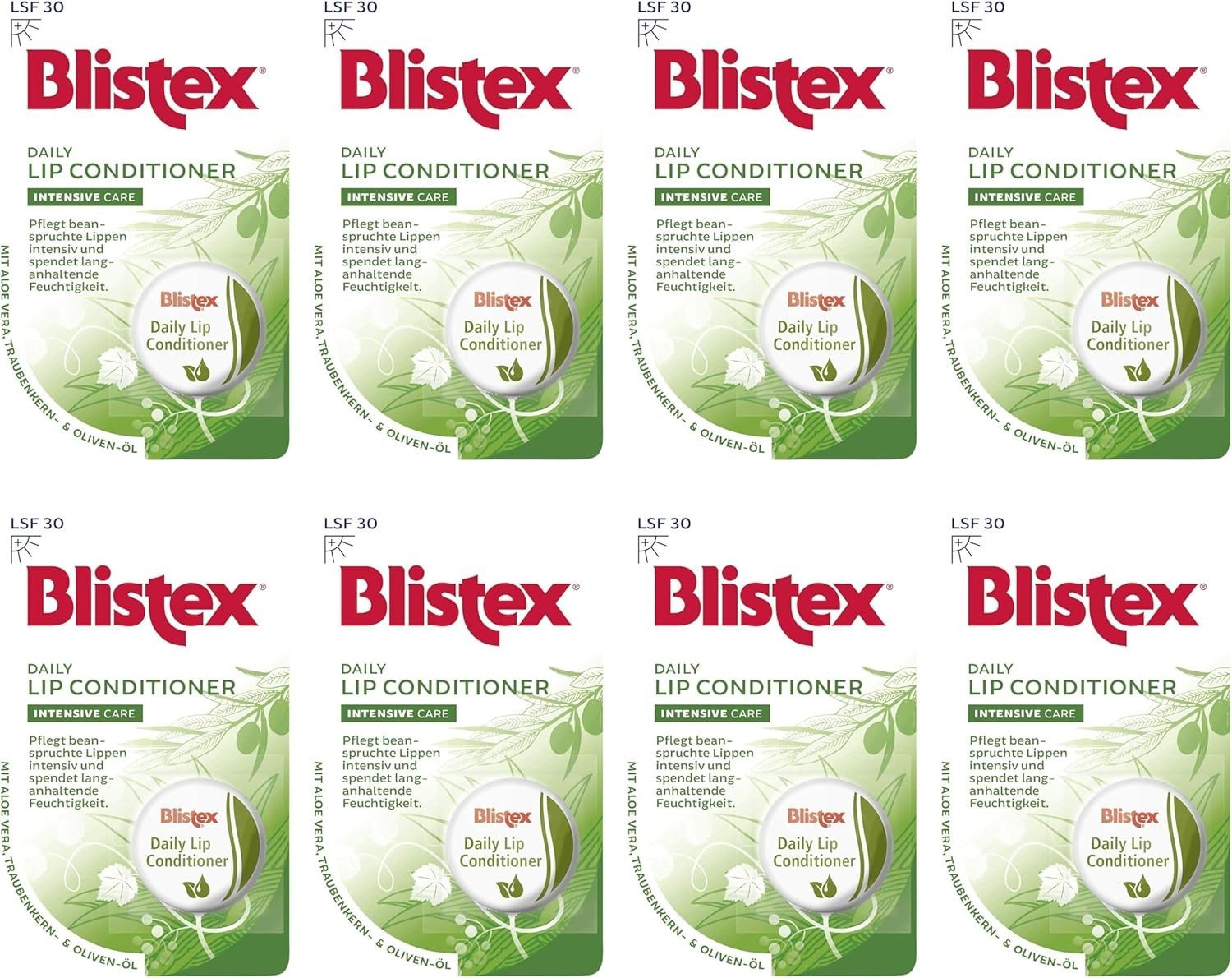 Blistex Daily Lip Conditioner SPF15 Aloe Vera Hydrating Care 7ml 8 Pack