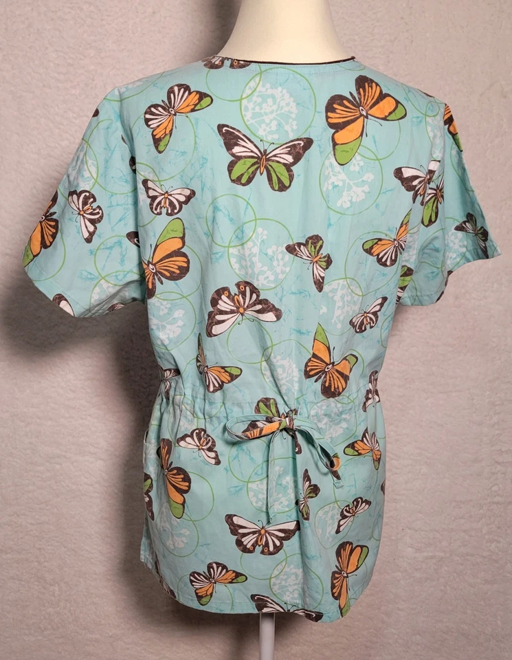 Scrub Top Lot of 3 Size Medium Womens S. C. R. U. B. S. Floral Tops Uniform 0376 - Image 2 of 4
