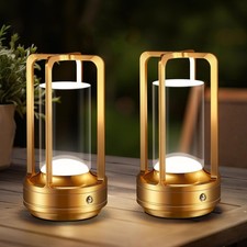 Portable Table Lamp for Outdoor Indoor: Cordless Rechargeable Desk Lamp with ...