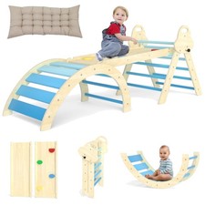 Kletterdreieck Montessori Holz Spielzeug f&uuml;r Kleinkinder Indoor Rutsche Leiter