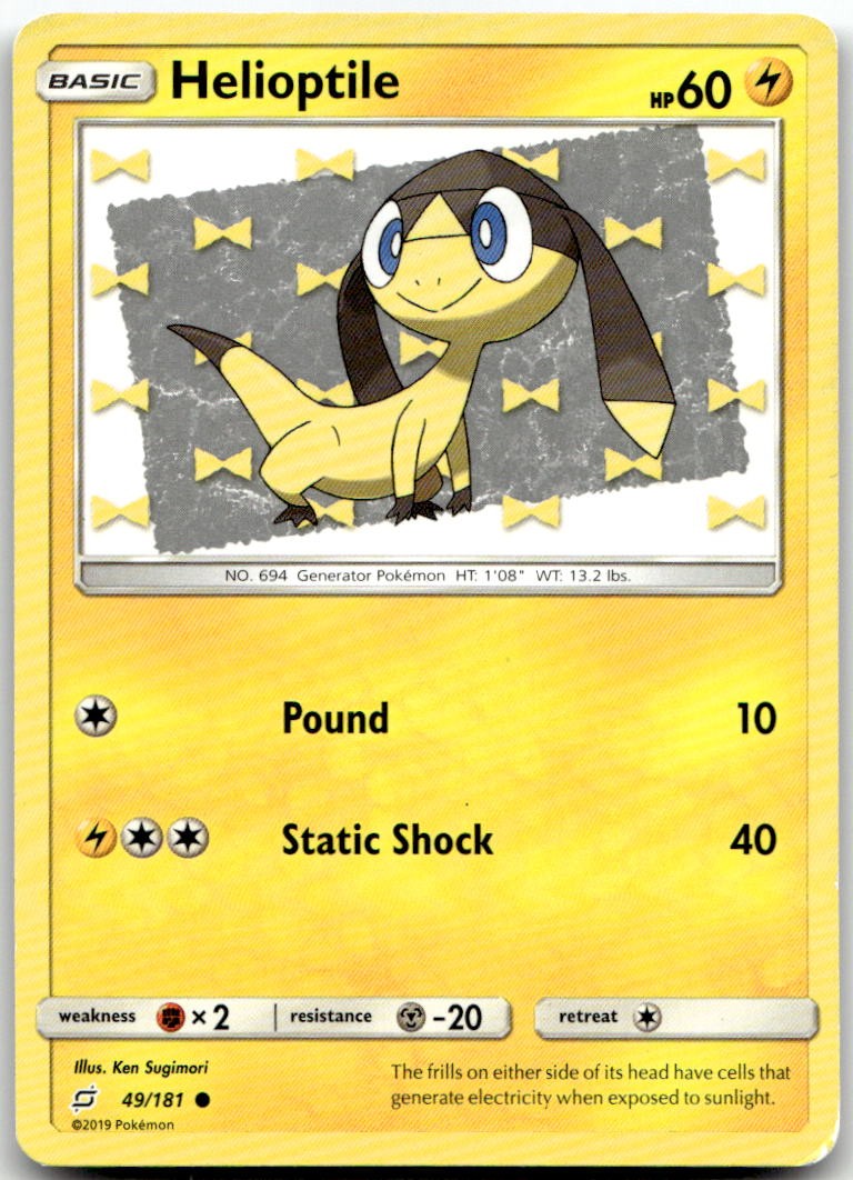 Helioptile 49/181 Common Team Up Pokemon Lightly Played