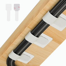 50 PCS Hook and Loop Cable Ties, under Desk Cable Management, Self Adhesive Cabl