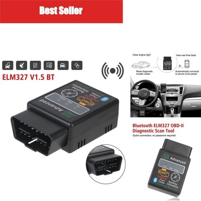 ELM327 V1.5 OBD2 Bluetooth 5.1 Car Code Reader Scanner 16 Pin Diagnostic Tool