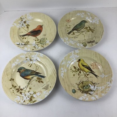 Cypress Home Bird Plate 8  Yellow MINT Condition 4 Total