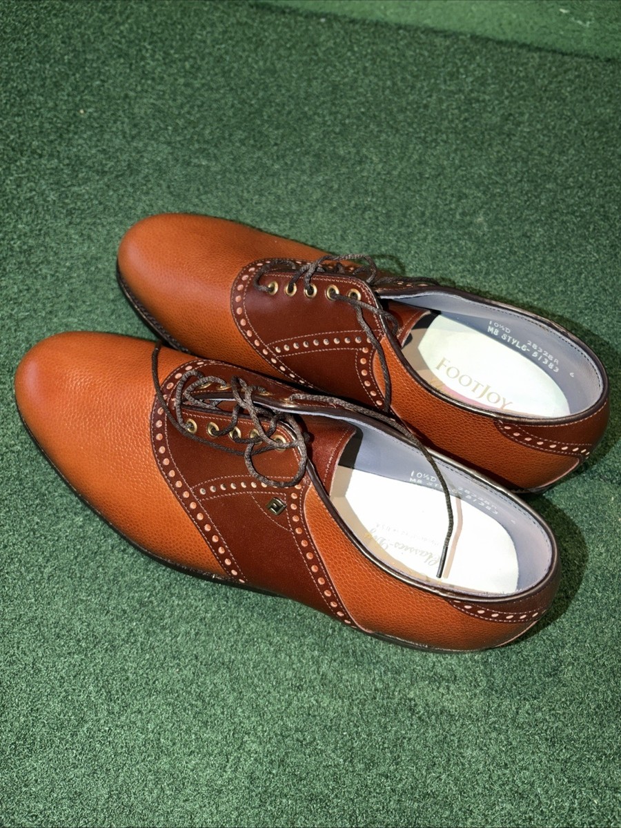 New FootJoy Classics Dry All-Leather Golf Shoes Size 10.5D Vintage