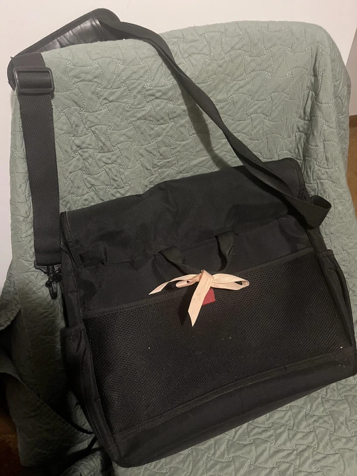 SwissGear Bolso Mensajero Negro - Bolso de Hombro Duradero para Laptop con Correa Ajustable Foto 3 de 4