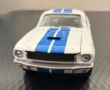 1966 Shelby GT-350 Blue Racing Stripe on White: Greenlight 1/64 Limited Edition