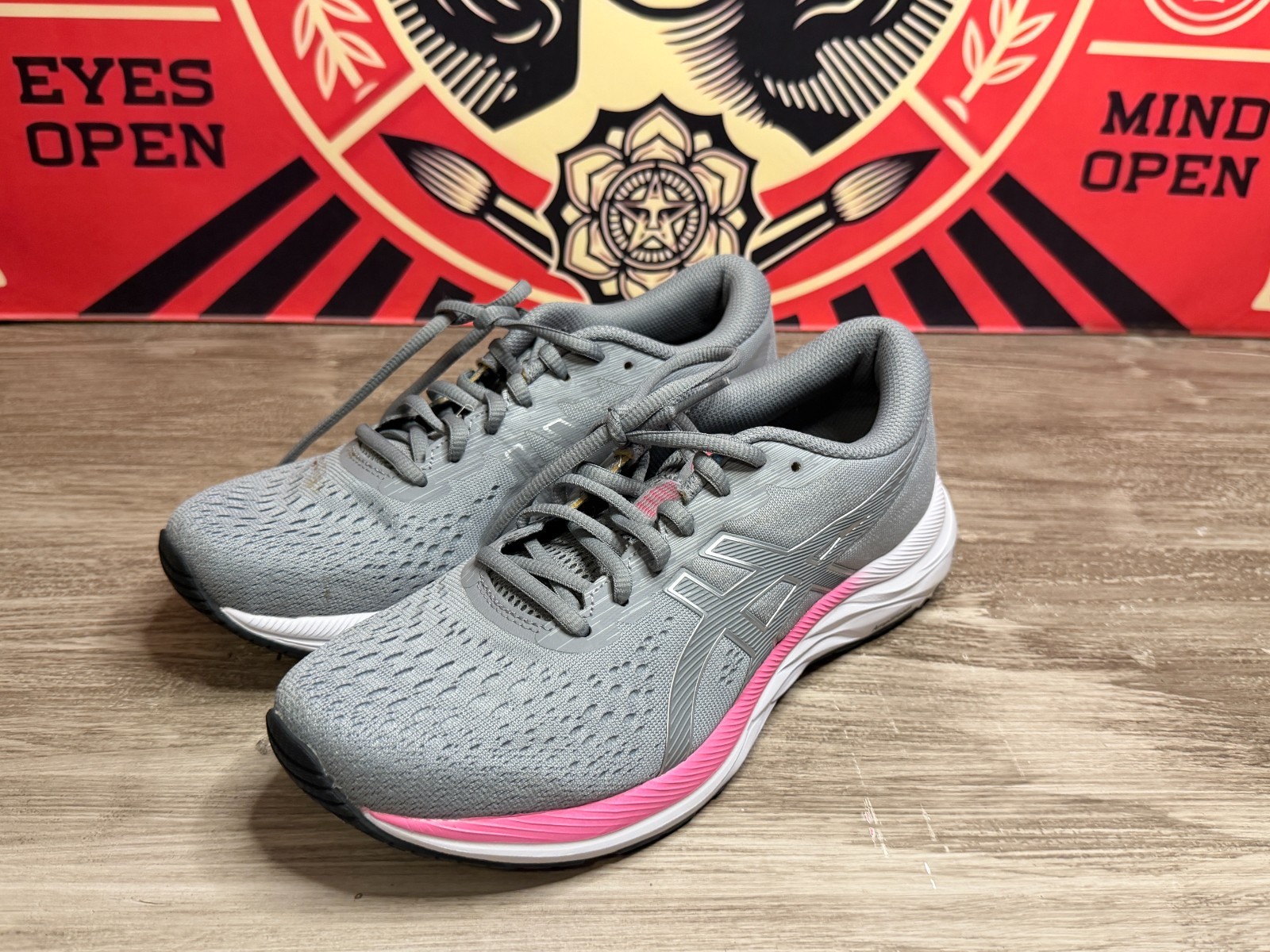 Asics Gel Excite 7 Gray Running Shoes 1012A562 Women Size 8.5 | Gentle use