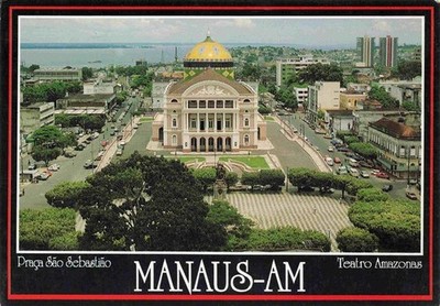 Manaus Brazil Teatro Amazonas e Praca Sao Sebastiao