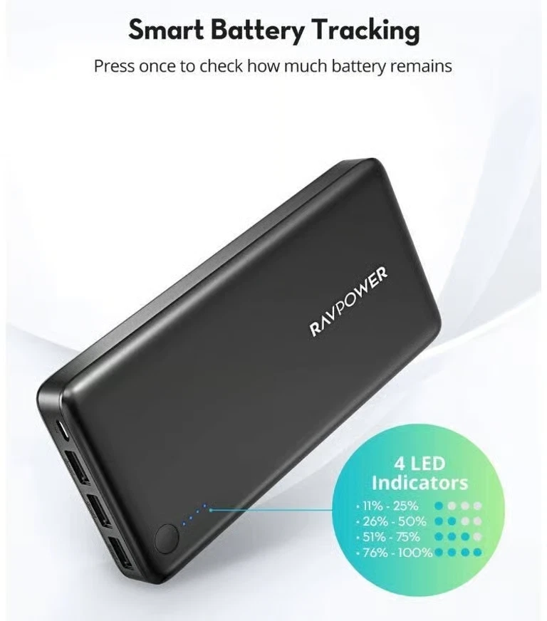 Banco de alimentación de 3 puertos RAVPower Prime 26800 mAh RP-PB41 Foto 4 de 4