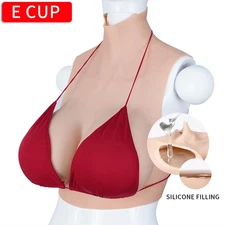 Silicone Breast Form Realistic Fake Boobs Chest Tits E Cup Shemale Crossdresser