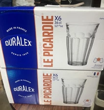 New Duralex Tempered Glass, Made In France Picardie Clear Tumbler Set Of 11 Pcs.