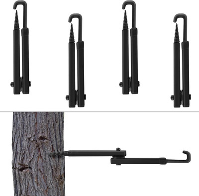 4 Pack 13 Inches Tree Stand Bow Hanger Bow Hooks for Hunting Folding Bow Holder 