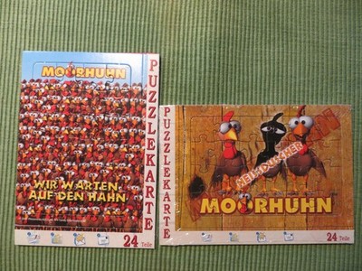 2 Stück Puzzlekarte Moorhuhn  24 Teile mit Kuvert DIN A6