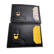 Personalized Leather Bat Wallet Superhero Mask Card Holder Custom ID Wallet