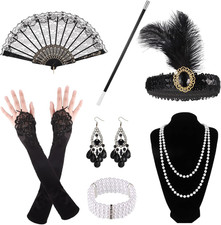 7 Stück 20er Jahre Accessoires 1920er Accessoires Damen 20er Jahre Kostüm Damen 
