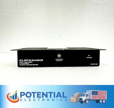 Clockaudio CDT100 MKII 4 Channel Dante Transprter NO AC ADAPTER  FREE SHIPPING