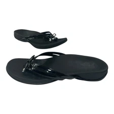 Vionic Bella X Flip Flops Black  Sz 8 W DISPLAY MODEL MSRP $110