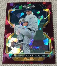 2022 Panini Prizm Draft Picks #PDP36 Thomas Harrington Burgundy Cracked Ice 5/23