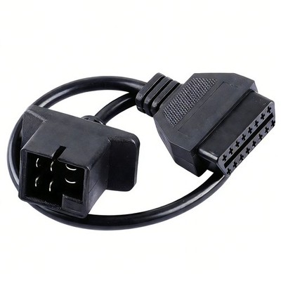 Adapter Fit for OBD1 to OBD2 6pin to 16pin Diagnostic Scanner for Jeep 6P