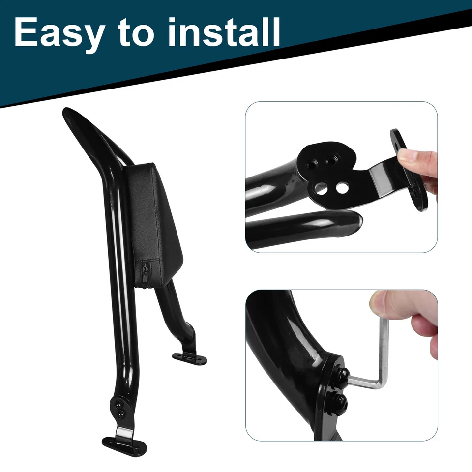 Detachable Sissy Bar Backrest For Harley Freewheeler FLRT Road Glide 3 2015-2025 Foto 4 de 4