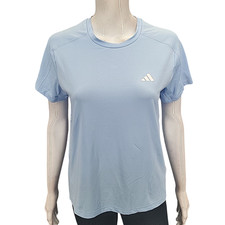 Adidas Womens Short Sleeves Active Tee Shirt Top Small Size Blue