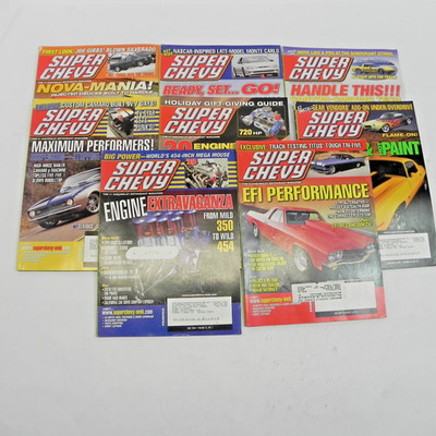 2004 SUPER CHEVY MAGAZINE LOT OF 8 ISSUES HOT RODS DRAG RACING PERFORMANCE