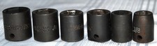 Proto Impact Socket Set Sae 38 Drive 6 Pt 6 Piece 38-1116
