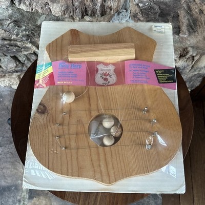Vintage Wooden Guitar Door Harp Kit Wood Sealed 1987 Paint Your Own Folk Art