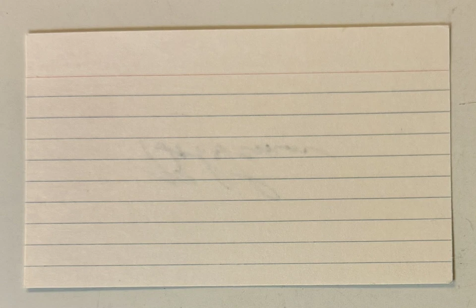 Bob Lemon - Cleveland - HOF - Signed Index Card - Image 2 of 2