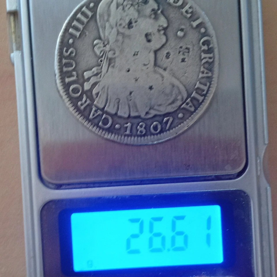 8 Reales 1807 Carolus Dei Gratia IIII argent CAROLUS IIII HISPAN ET IND REX - Photo 3/3