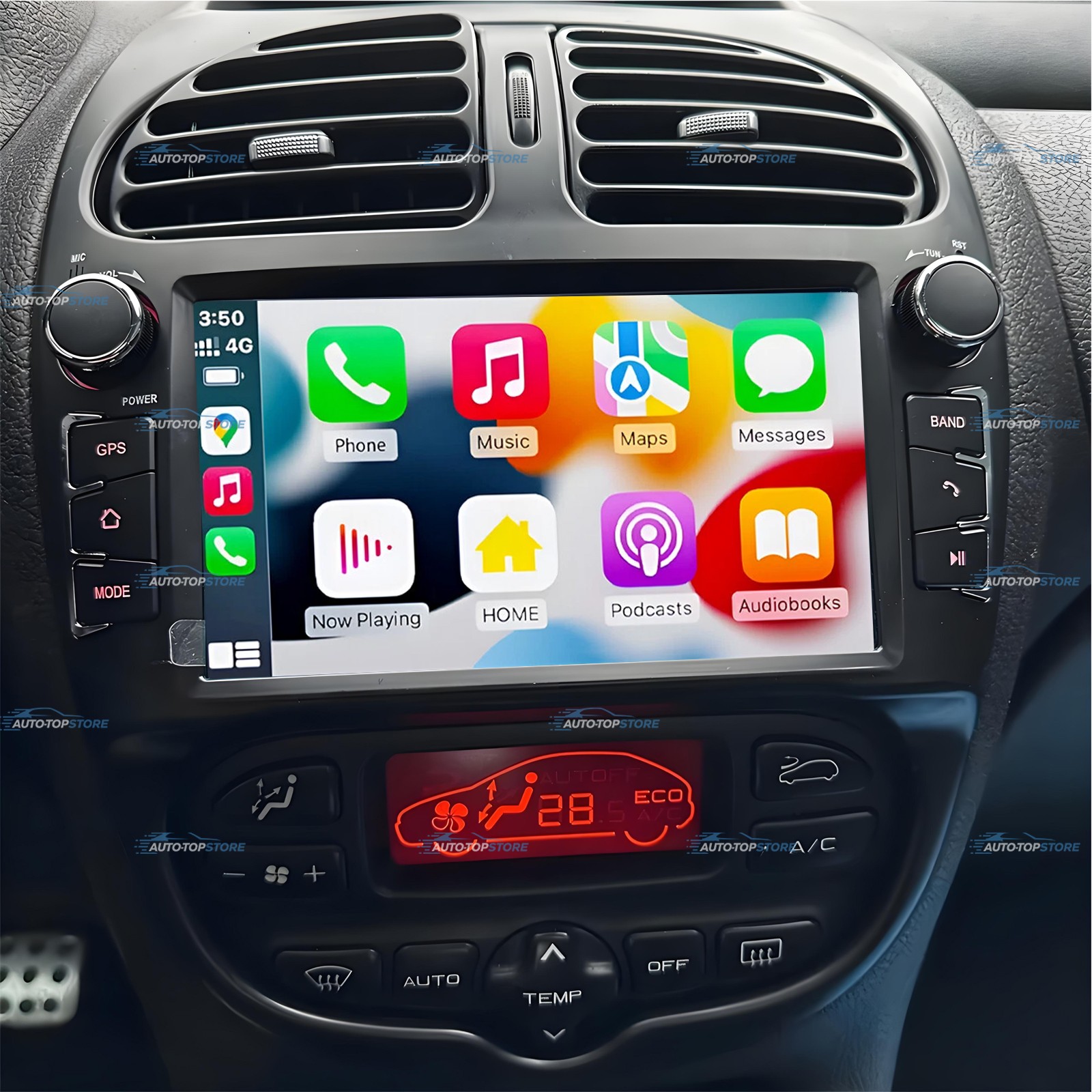 Autoradio 7" Android 15 Carplay Peugeot 206 stéréo multimédia bluetooth et navigation GPS