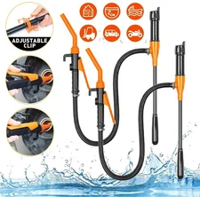 1/2Pack Battery Powered Electric Fuel Transfer Siphon Pump Gas Oil Water Liquid